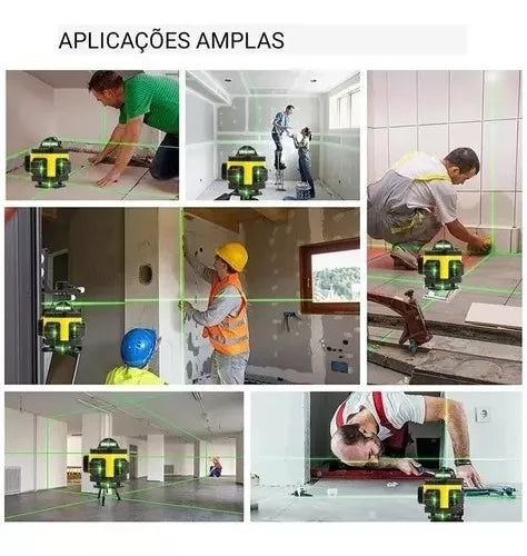 Nível A Laser Pracmanu 16 Linhas C/ Suporte Parede + Controle + Bolsa