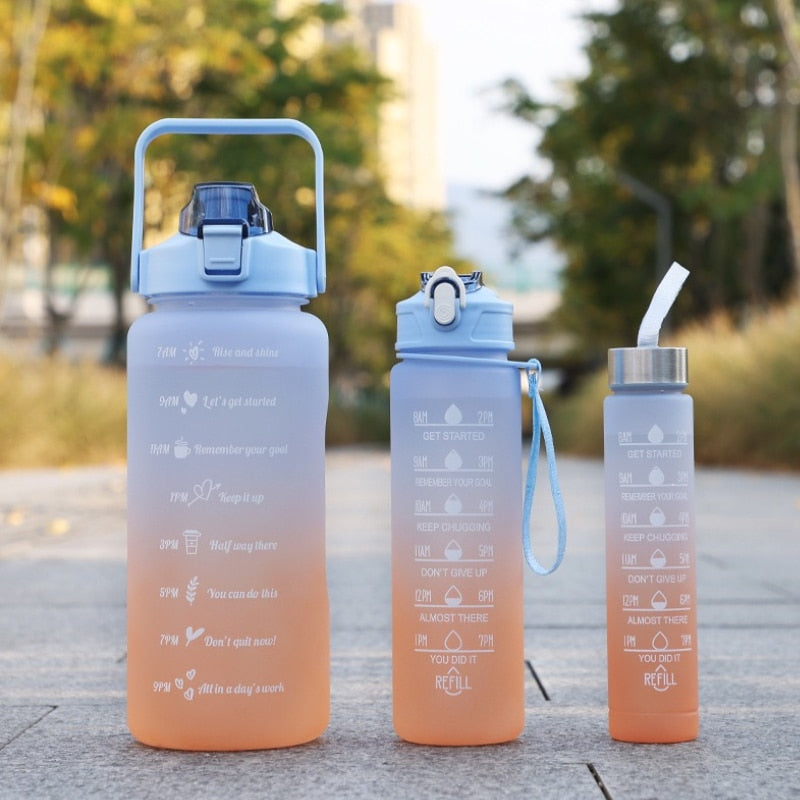 Kit da Garrafa de Água Squeeze 280ML+900ML+2000ML