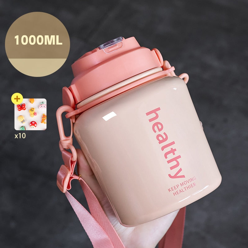 GARRAFA TERMICA DE AÇO INOXIDÁVEL DE 1L