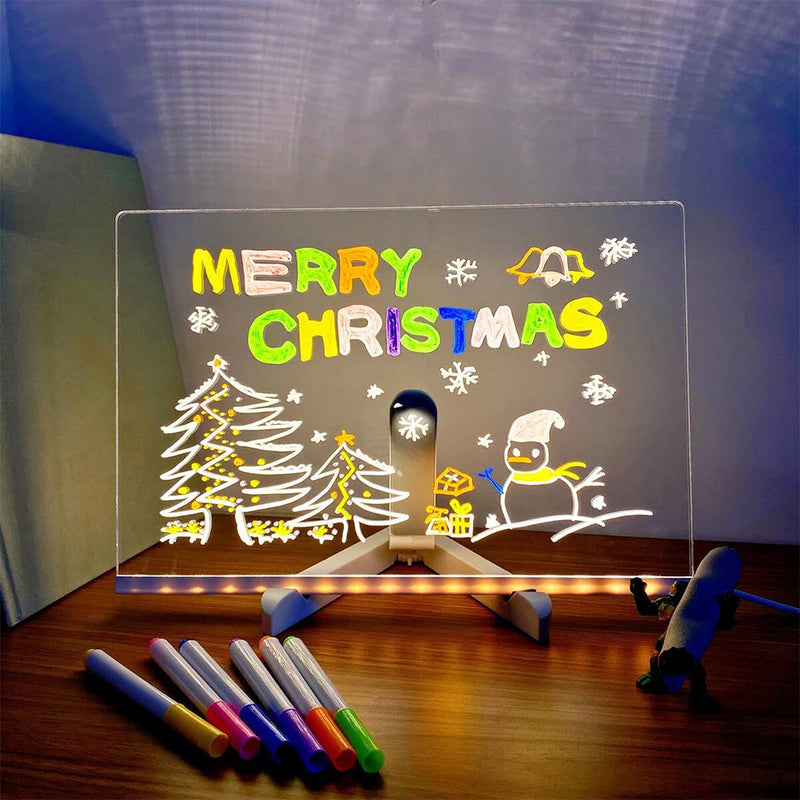 Quadro luminoso para colorir + 7 Canetinhas Grátis