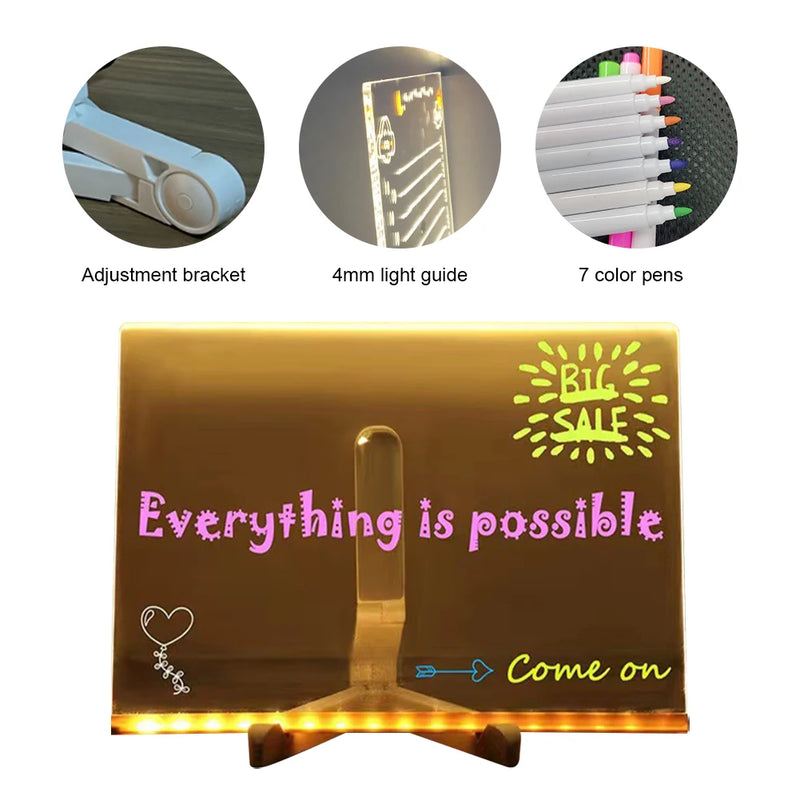 Quadro luminoso para colorir + 7 Canetinhas Grátis