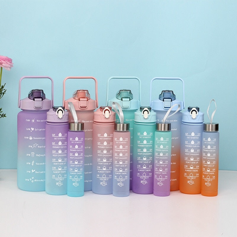 Kit da Garrafa de Água Squeeze 280ML+900ML+2000ML