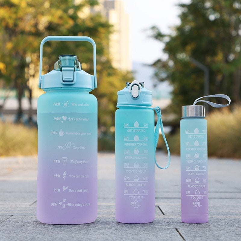 Kit da Garrafa de Água Squeeze 280ML+900ML+2000ML