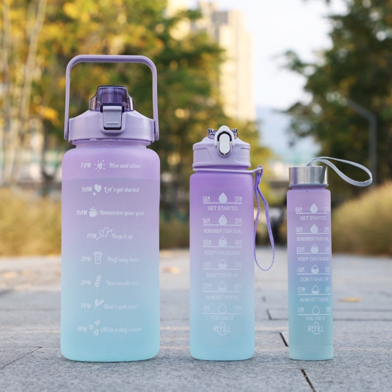 Kit da Garrafa de Água Squeeze 280ML+900ML+2000ML