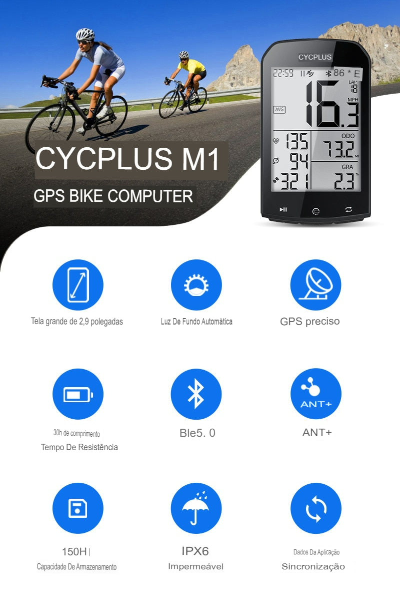 Cycplus M1  Ciclocomputador Com gps