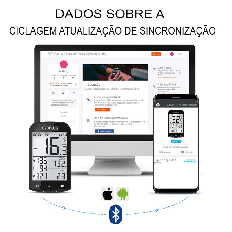 Cycplus M1  Ciclocomputador Com gps