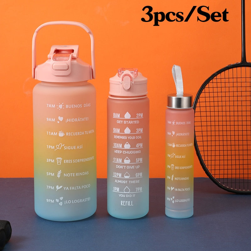 Kit da Garrafa de Água Squeeze 280ML+900ML+2000ML